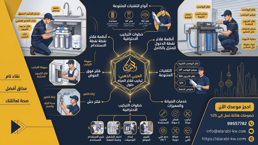 تركيب فلاتر المياه