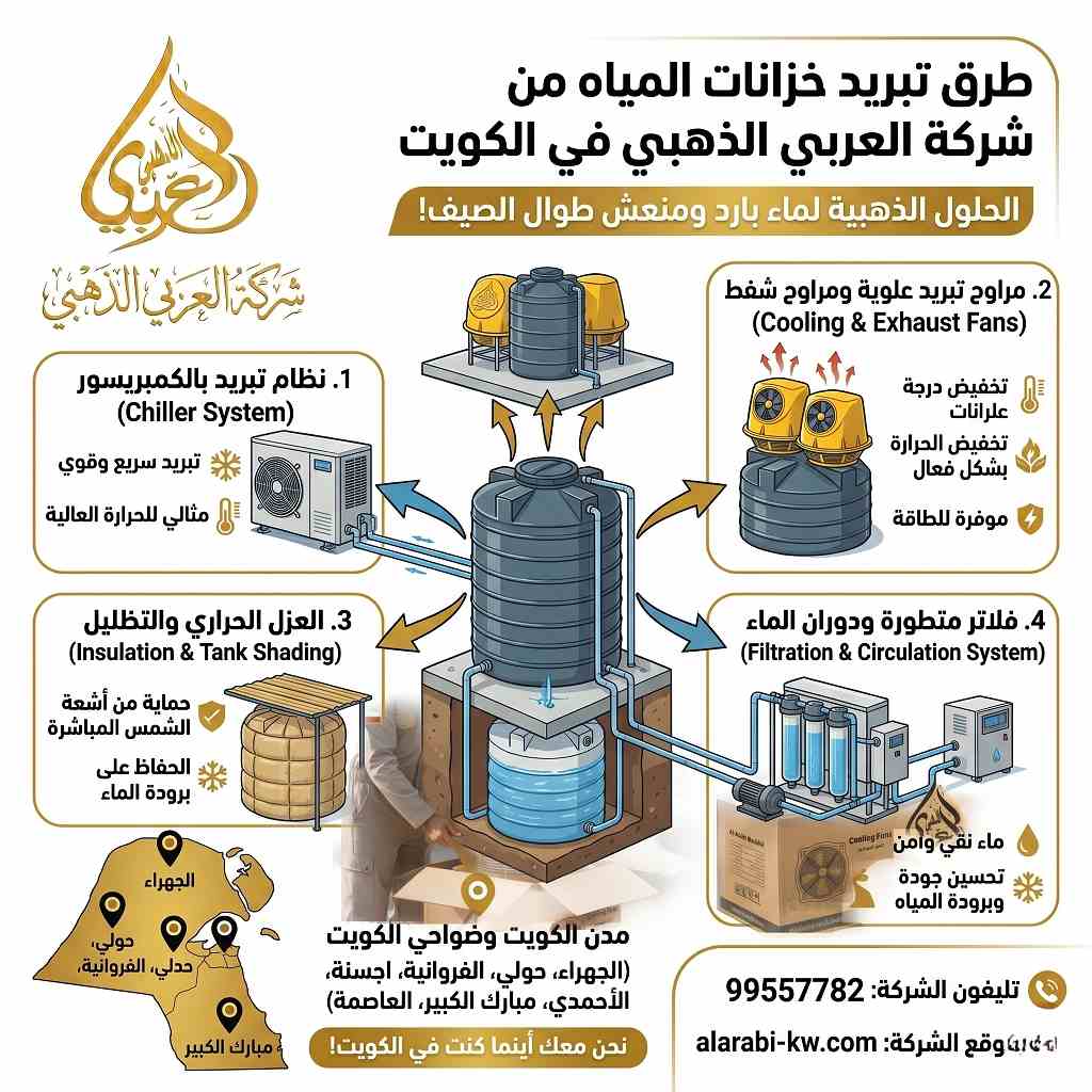 عملية تبريد مياه الخزانات